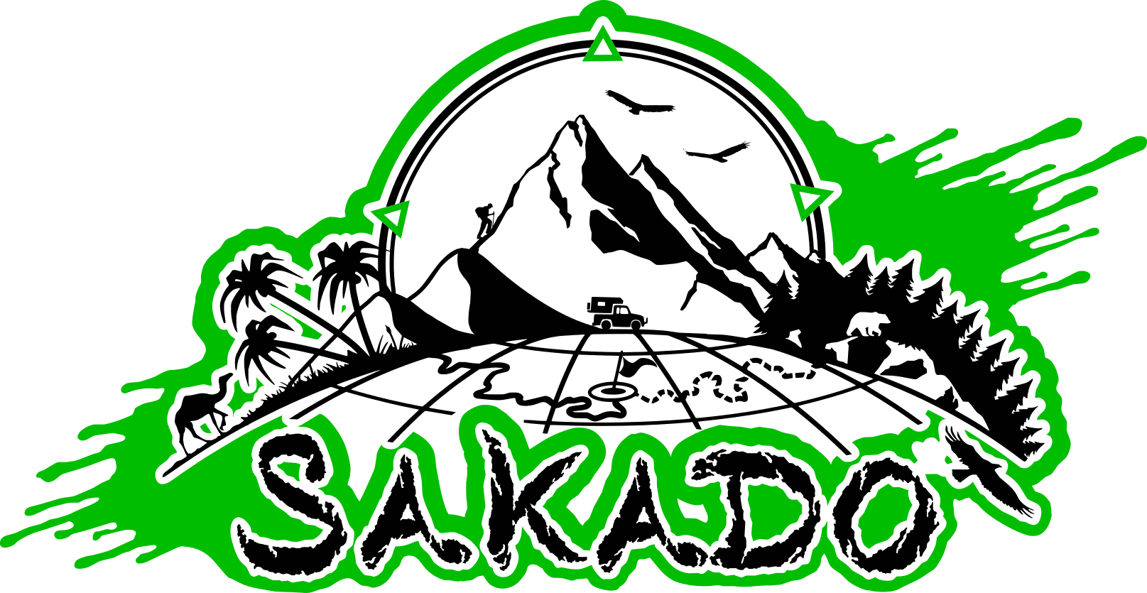 logo Sakado 2023 fond vert pixel